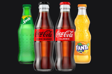Coca-Cola, Coca-Cola Zero,  Sprite, Fanta 0.25l